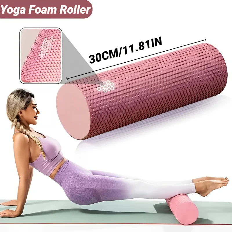 Yoga Fitness Roller - Hexagonal EVA Foam Yoga Roller, 9.5cm