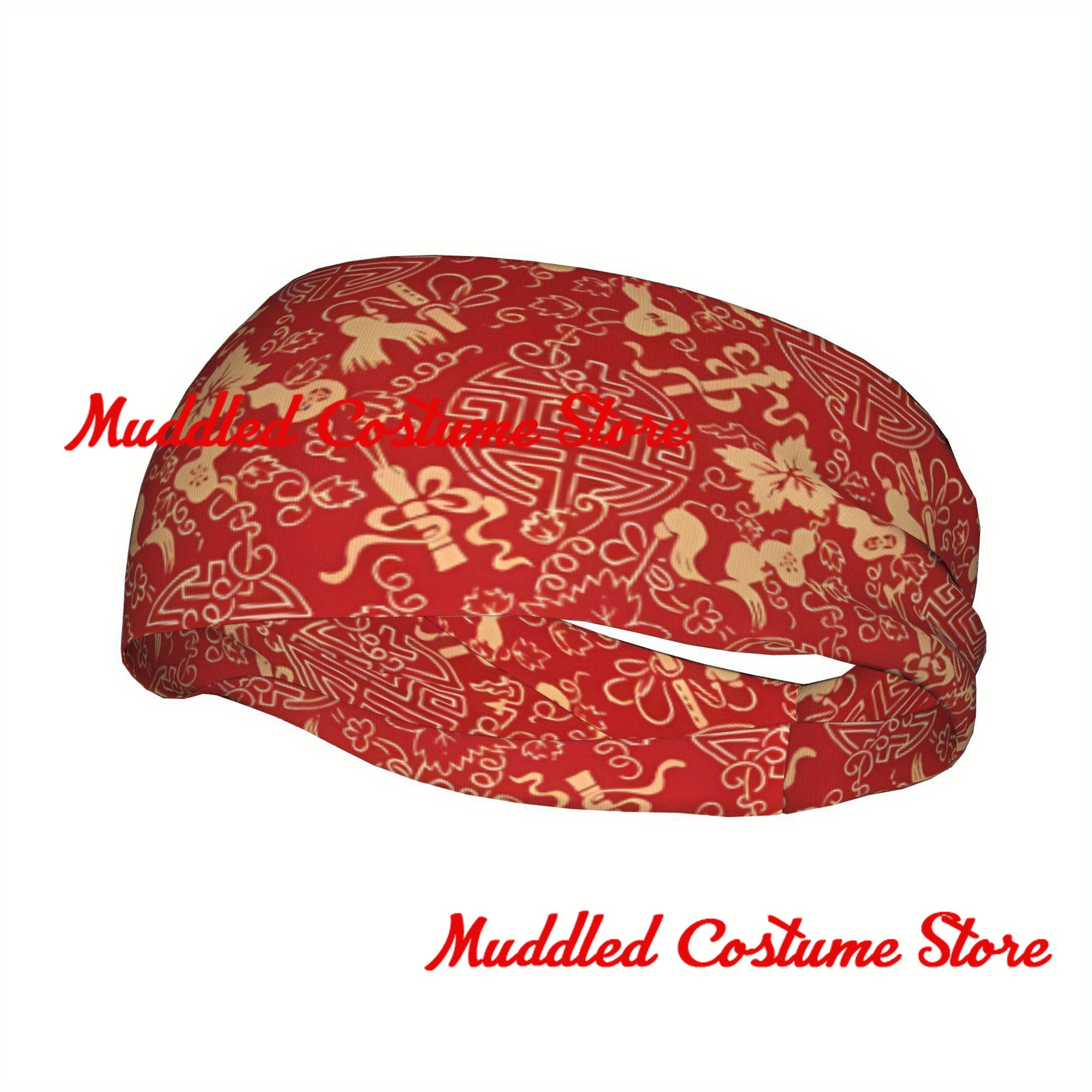 Yoga Fitness Hk - Dragon Floral Sports Headband Sweatband Head