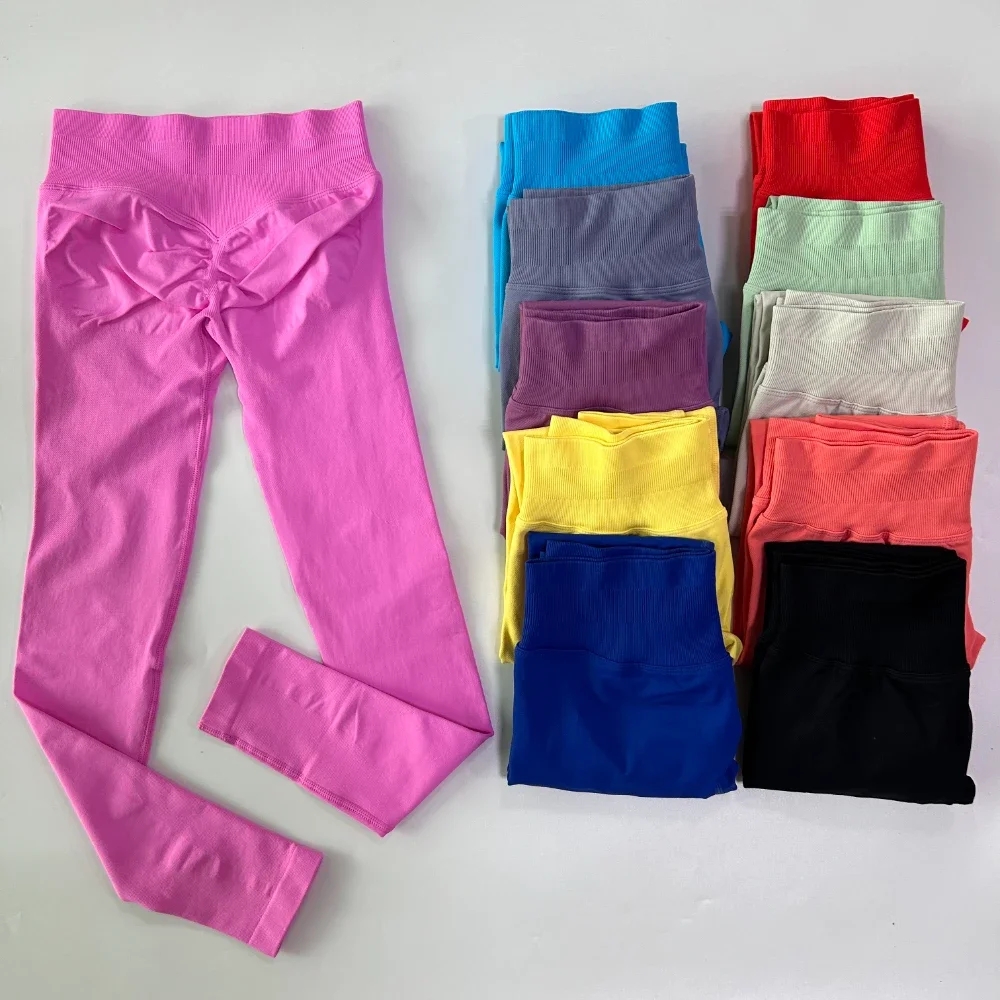 Yoga Fitness Leggings - Yoga Leggings Women Low Ribbed Band