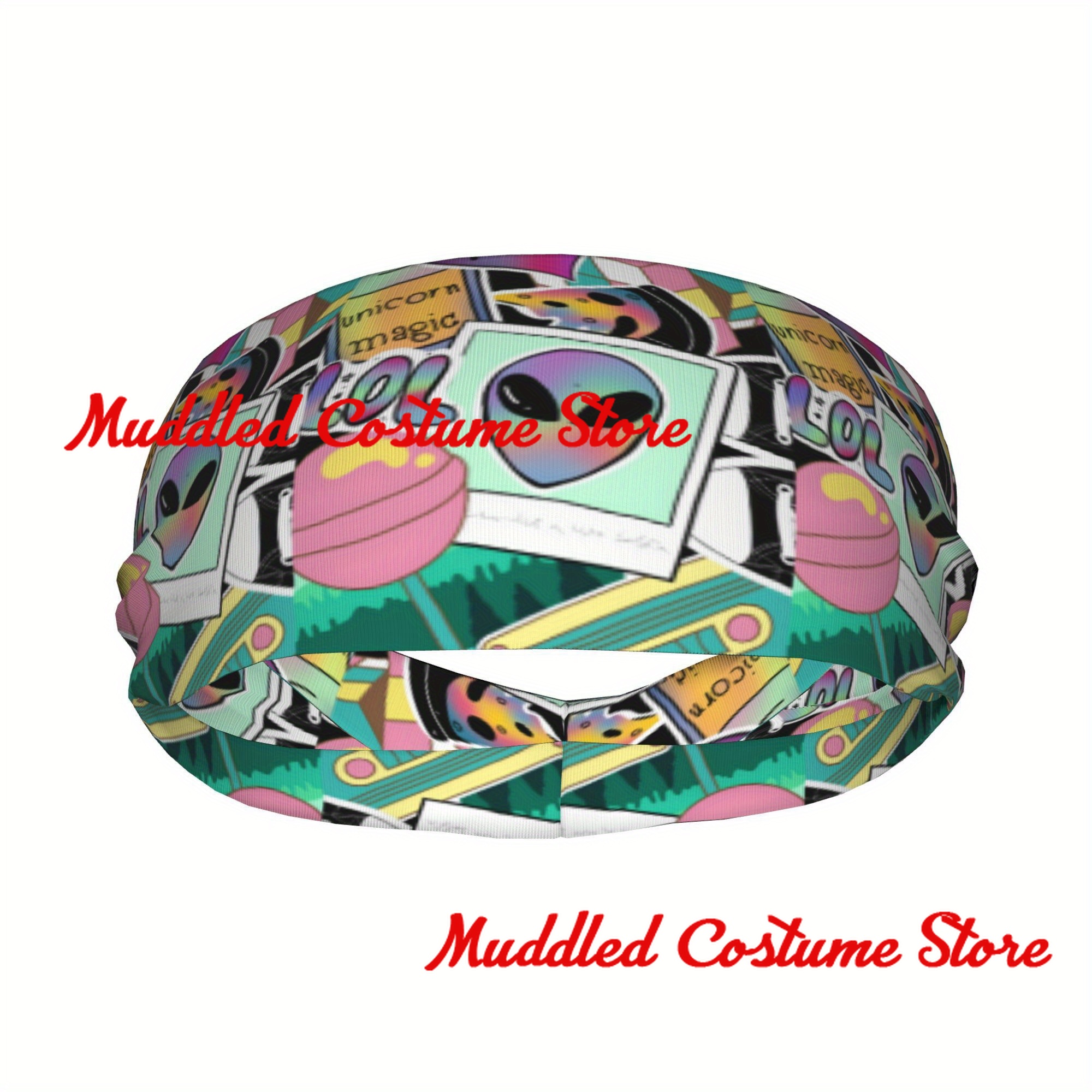 Yoga Fitness Hk - Retro Alien UFO Sports Headband Sweatband