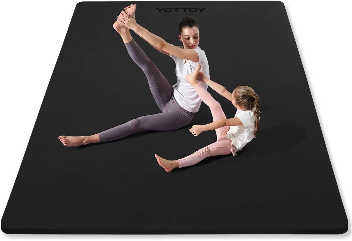 Yoga Fitness Mat - Large Yoga Mat 75x52x1/2in, Extra Wide