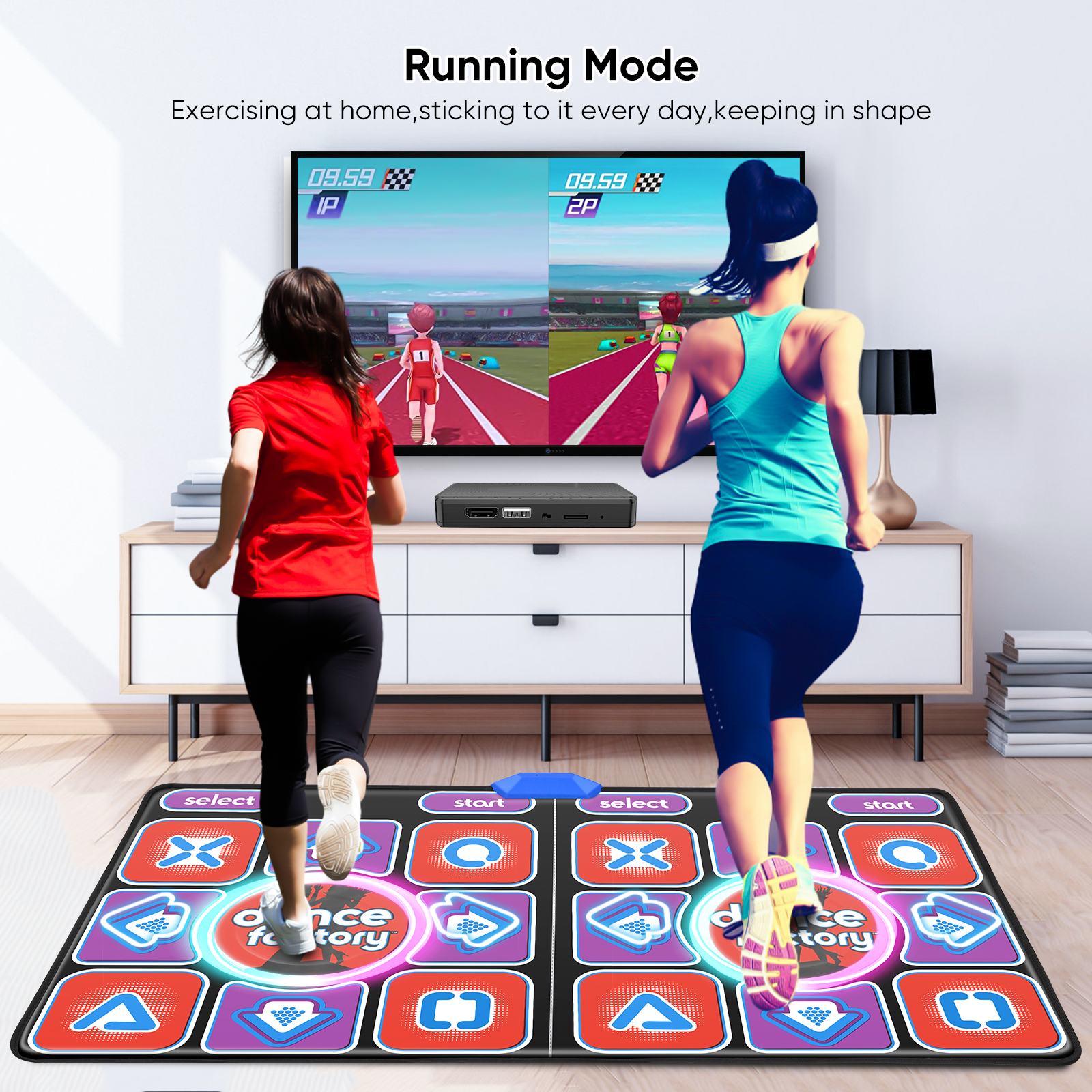 Yoga Update Fitness - HDMI Wireless Double Dance Mat Yoga