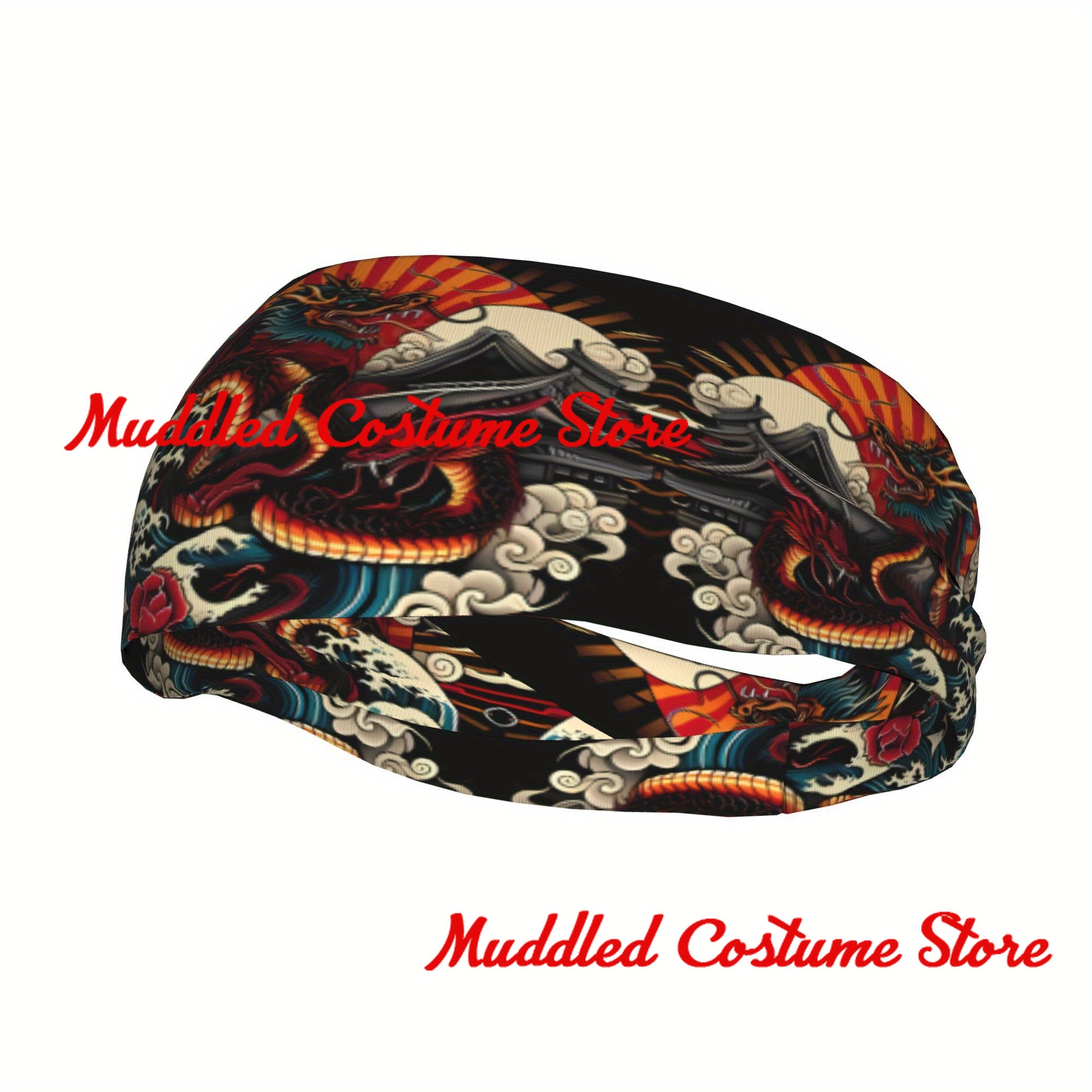 Yoga Fitness Hk - Cute Colorful Dragon Sports Headband Sweatband