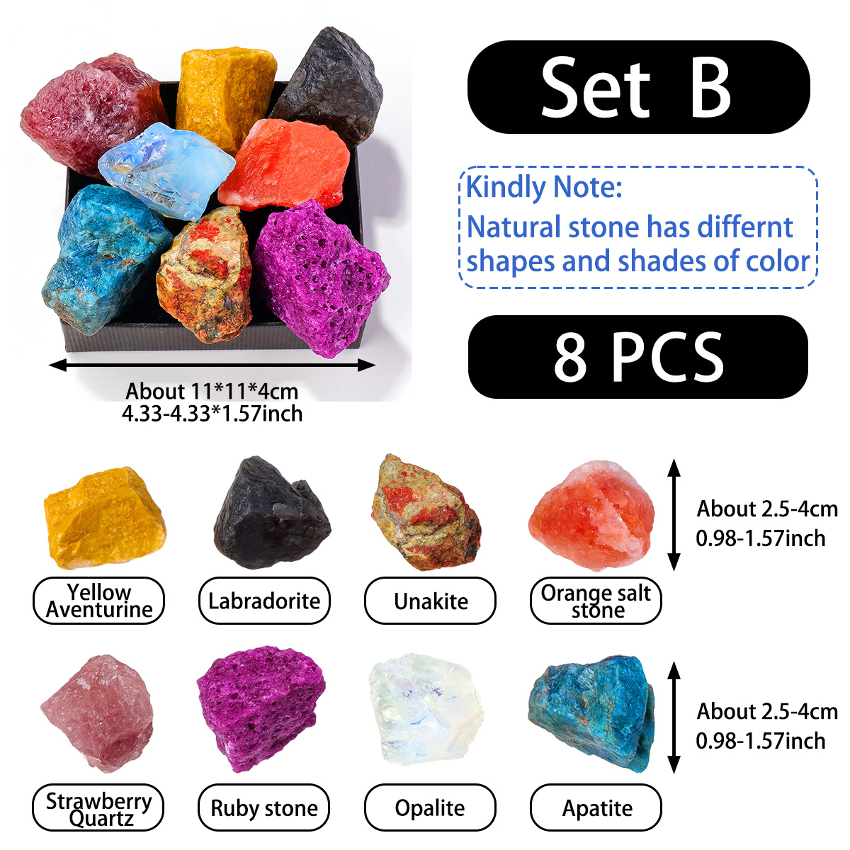 Yoga Health & Fitness Center - 8pcs Natural Amethyst Chakra Stones Set