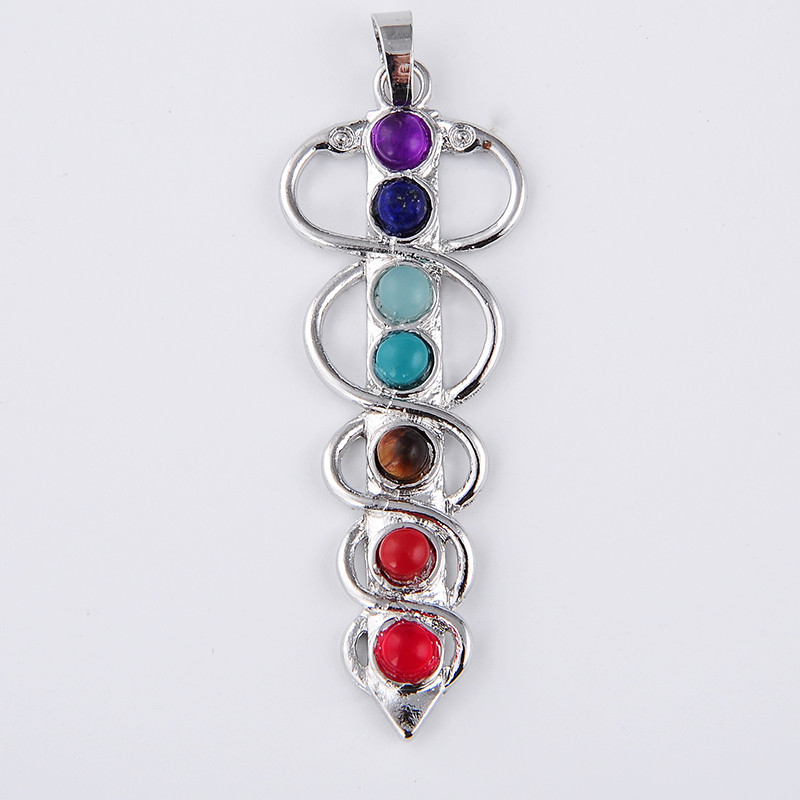 7 Chakra Stone Necklace Pendan - Yoga Health & Fitness Center recensione e prezzo