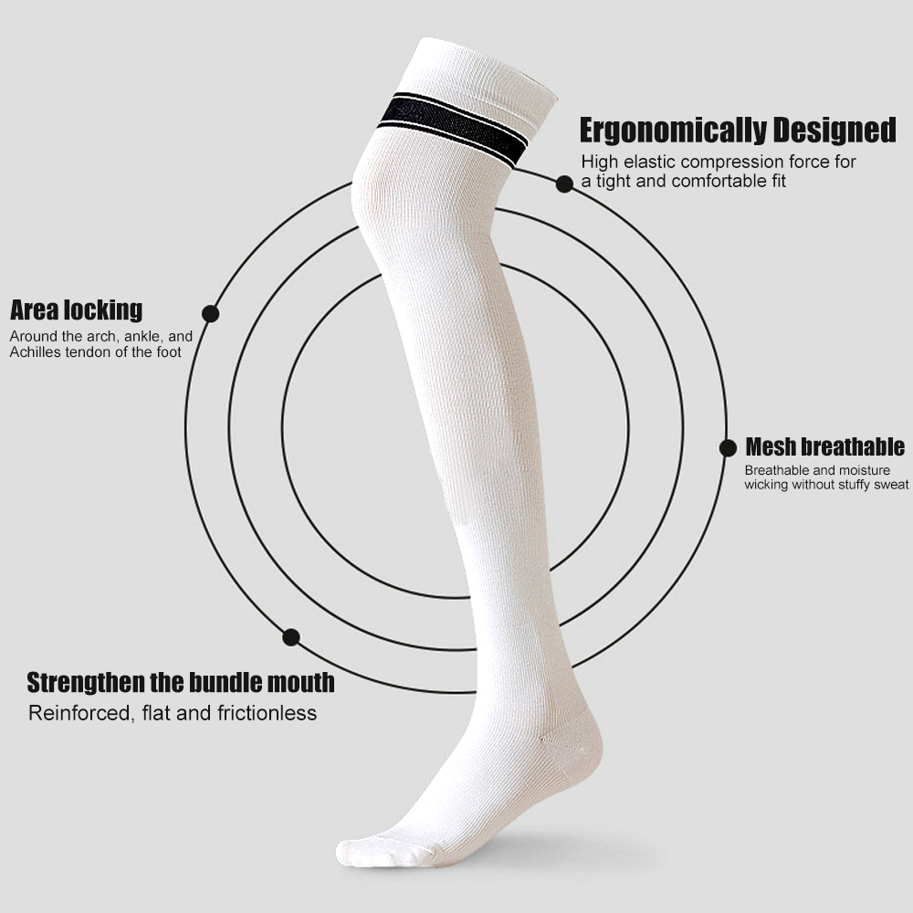 1Pair High Thigh Socks Striped - Yoga Daily Fitness recensione e prezzo