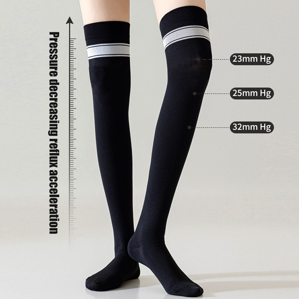 1Pair High Thigh Socks Striped - Yoga Daily Fitness recensione e prezzo