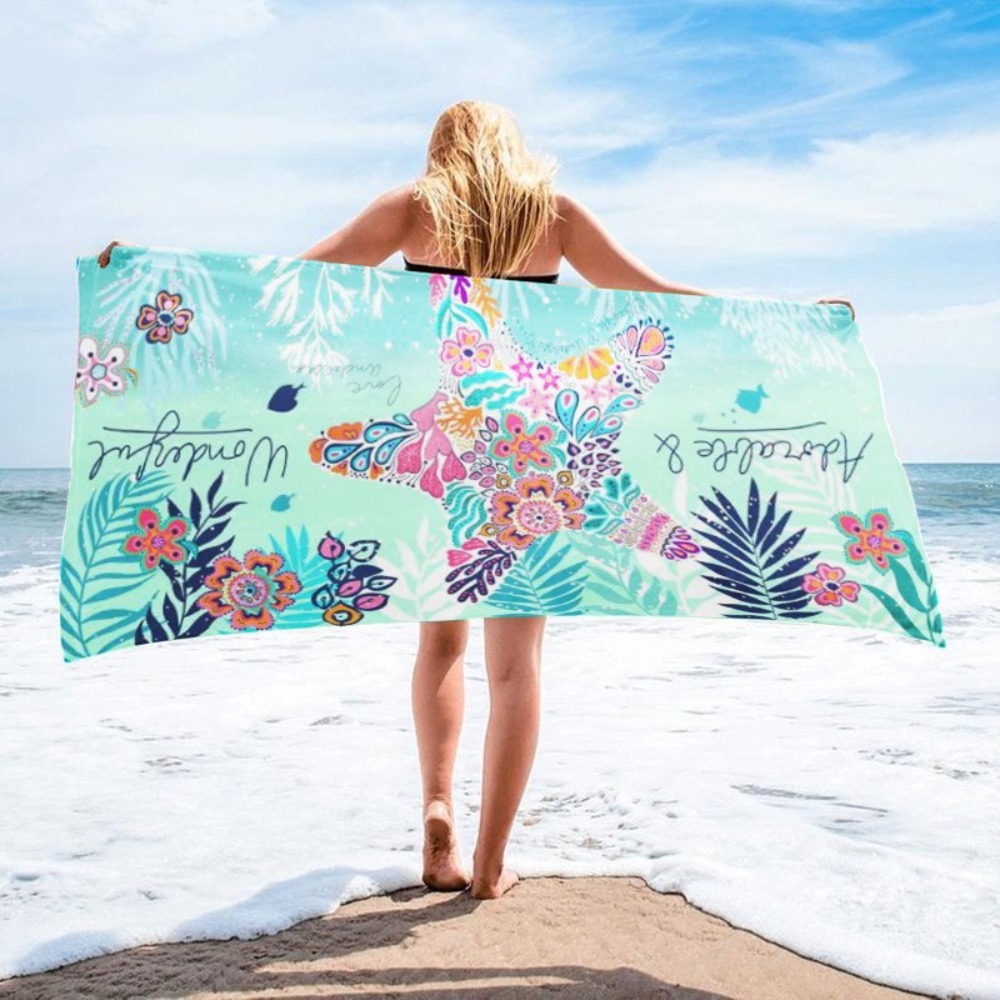Starfish Printing Bath Towel 2 - Yoga Fitness Mat recensione e prezzo