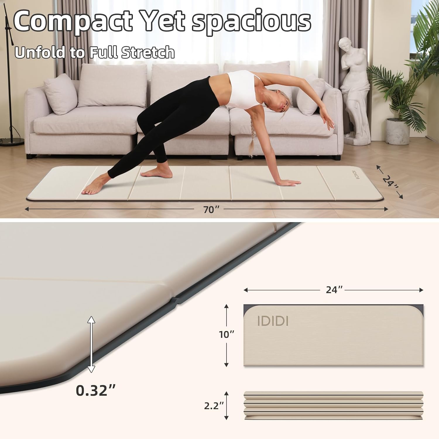 Foldable Yoga Mat Extra Thick  - Yoga Fitness Mat recensione e prezzo