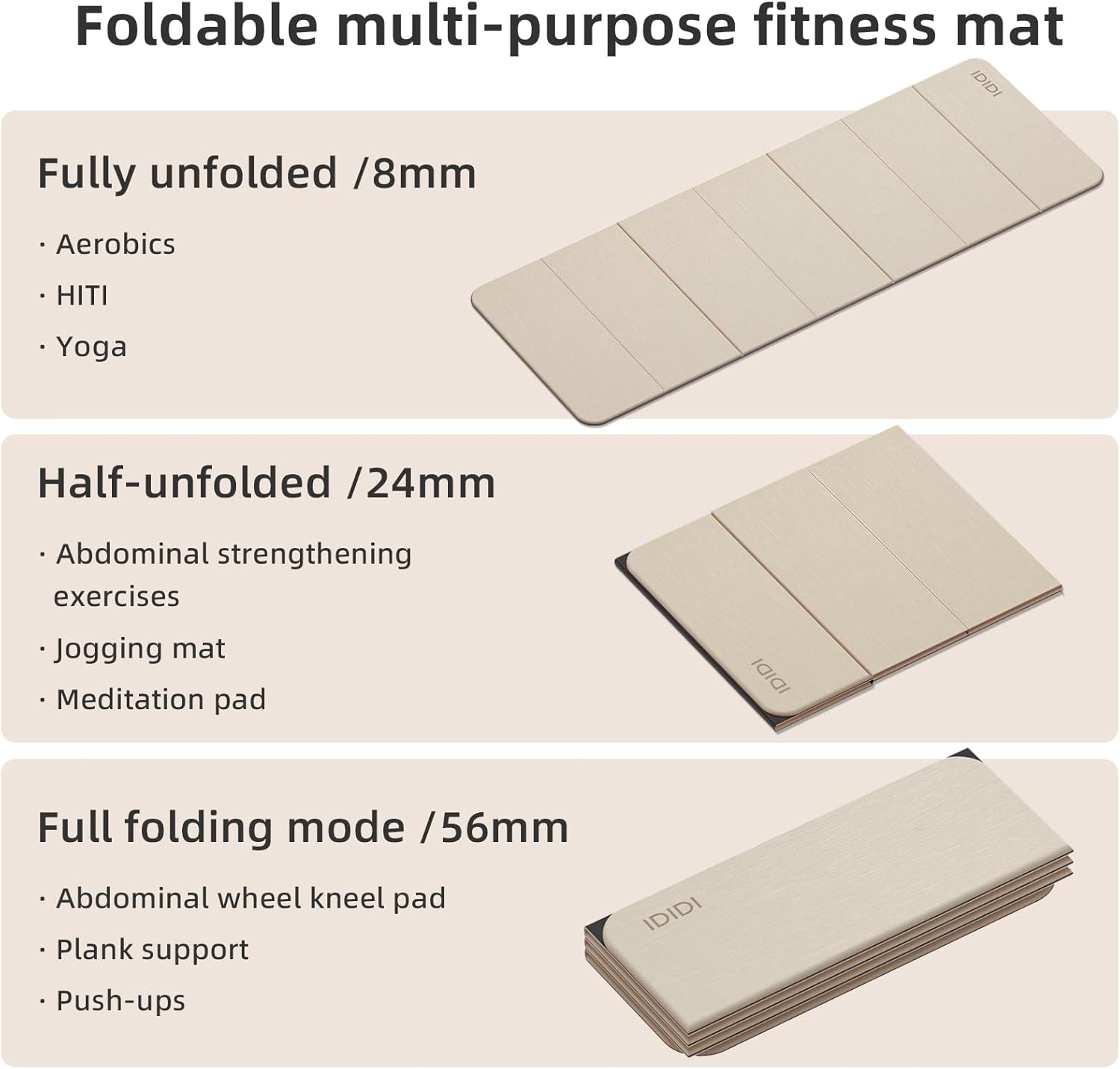 Foldable Yoga Mat Extra Thick  - Yoga Fitness Mat recensione e prezzo