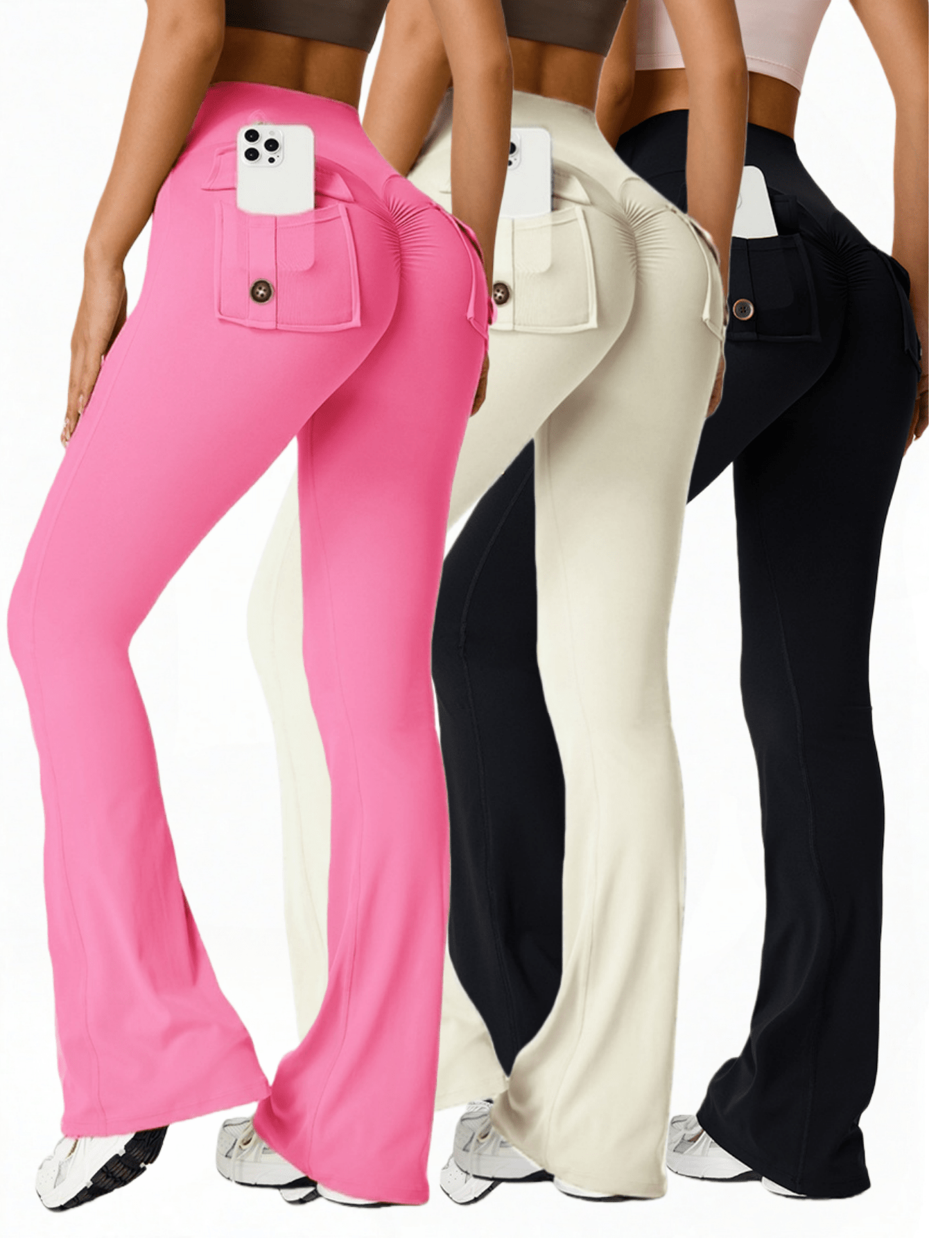 3PCS Women High-Waisted Flared - Yoga Fitness Leggings recensione e prezzo
