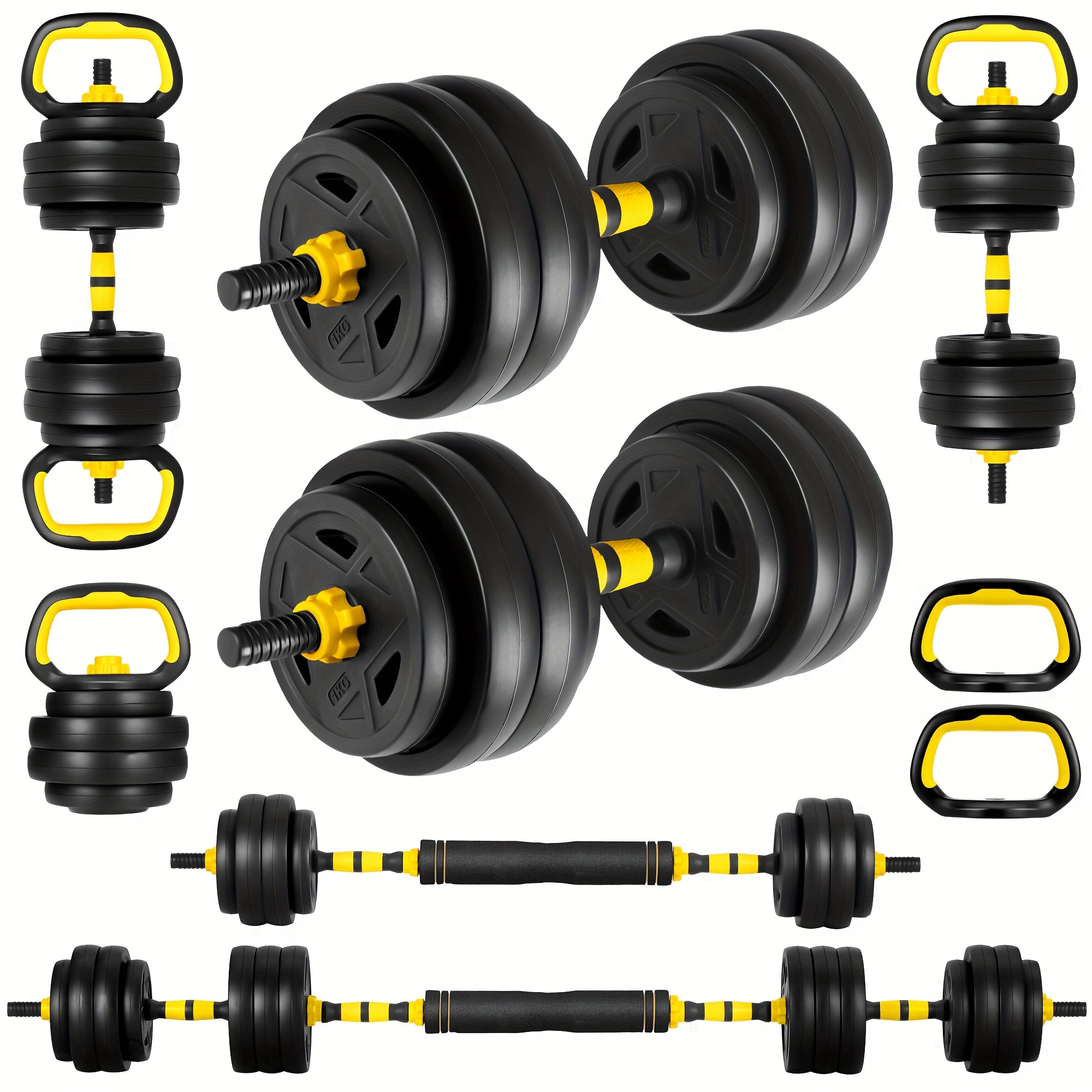 Yellow 4-in-1 Adjustable Dumbb - Adjustable Dumbbells recensione e prezzo