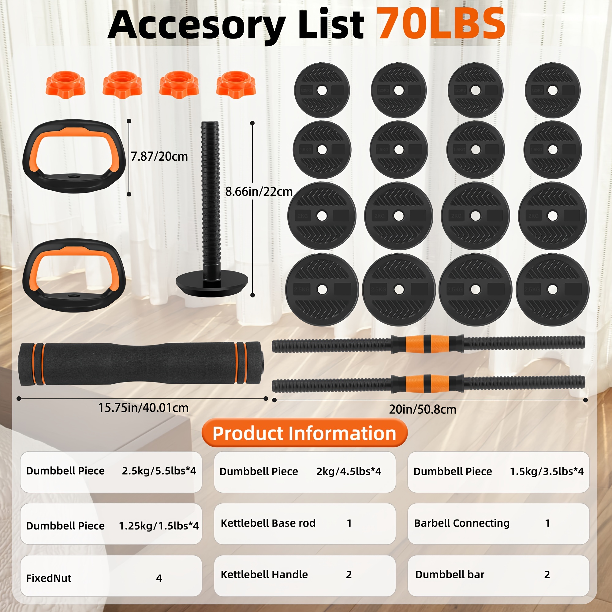 Yellow 4-in-1 Adjustable Dumbb - Adjustable Dumbbells recensione e prezzo