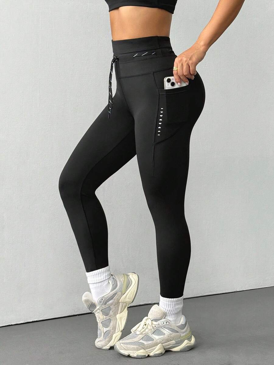 Women Solid Color Drawstring W - Yoga Fitness Leggings recensione e prezzo