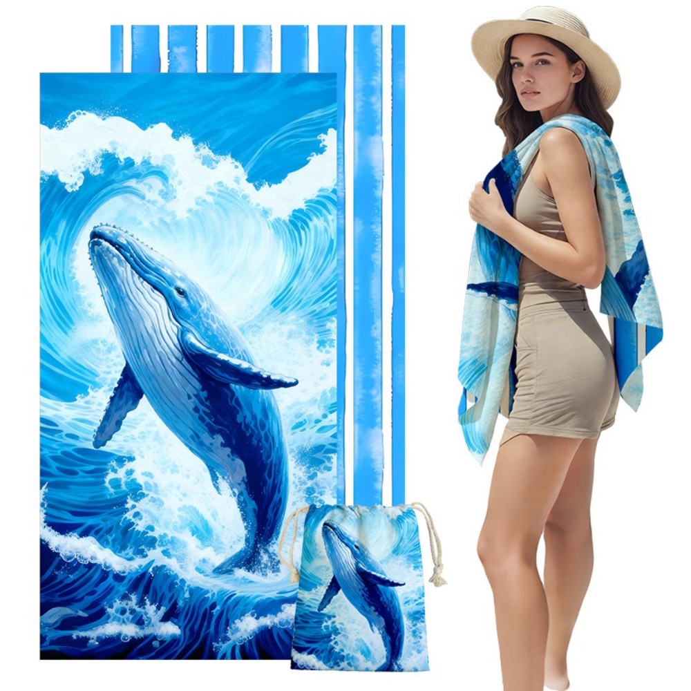 Fish Tail Print Beach Towels a - Yoga Fitness Mat recensione e prezzo