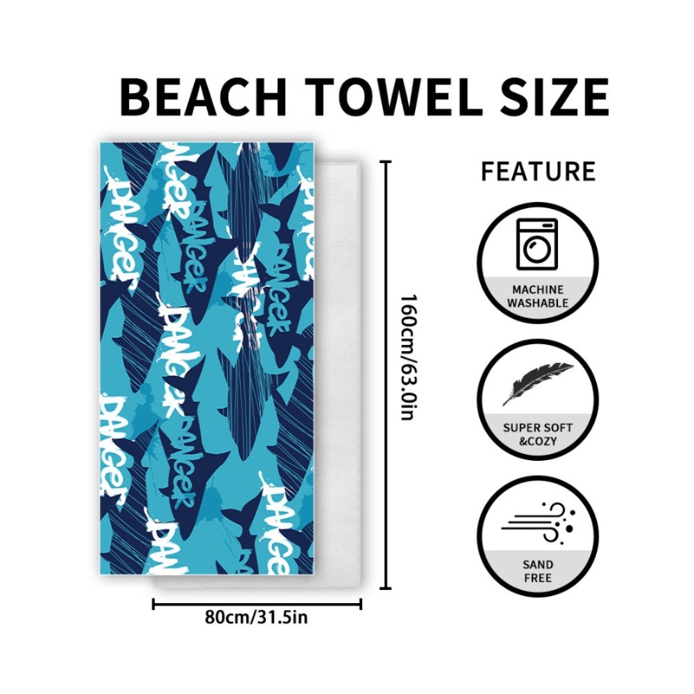 Fish Tail Print Beach Towels a - Yoga Fitness Mat recensione e prezzo