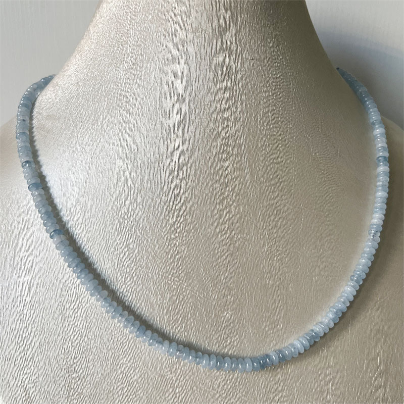 2*4MM Aquamrine Necklace Natur - Yoga Health & Fitness Center recensione e prezzo