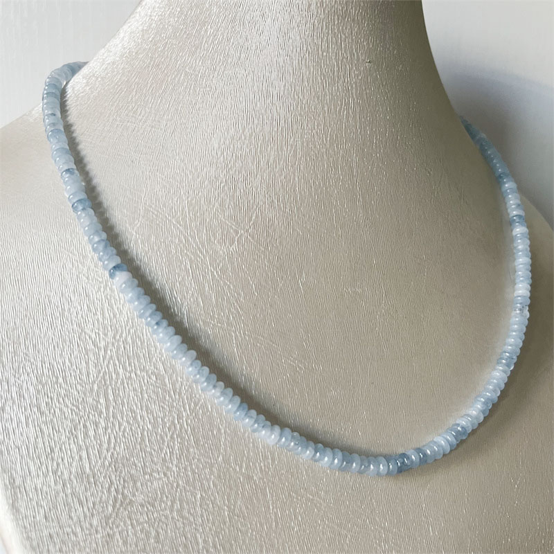 2*4MM Aquamrine Necklace Natur - Yoga Health & Fitness Center recensione e prezzo