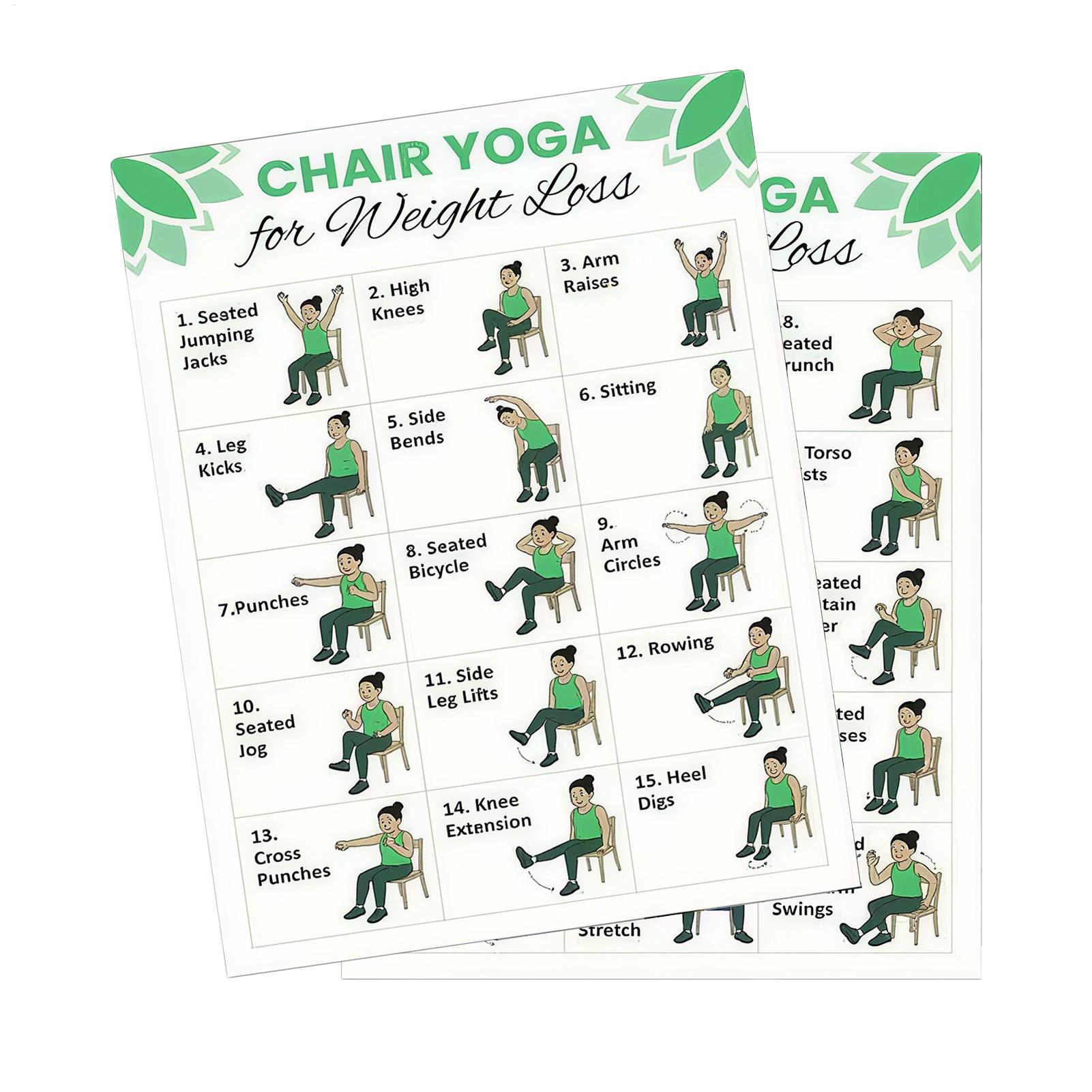2 PCS Yoga Poster Home Exercis - Yoga Health & Fitness Center recensione e prezzo