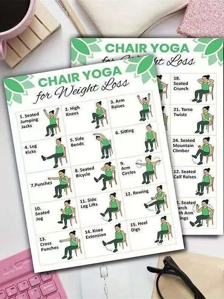 2 PCS Yoga Poster Home Exercis - Yoga Health & Fitness Center recensione e prezzo