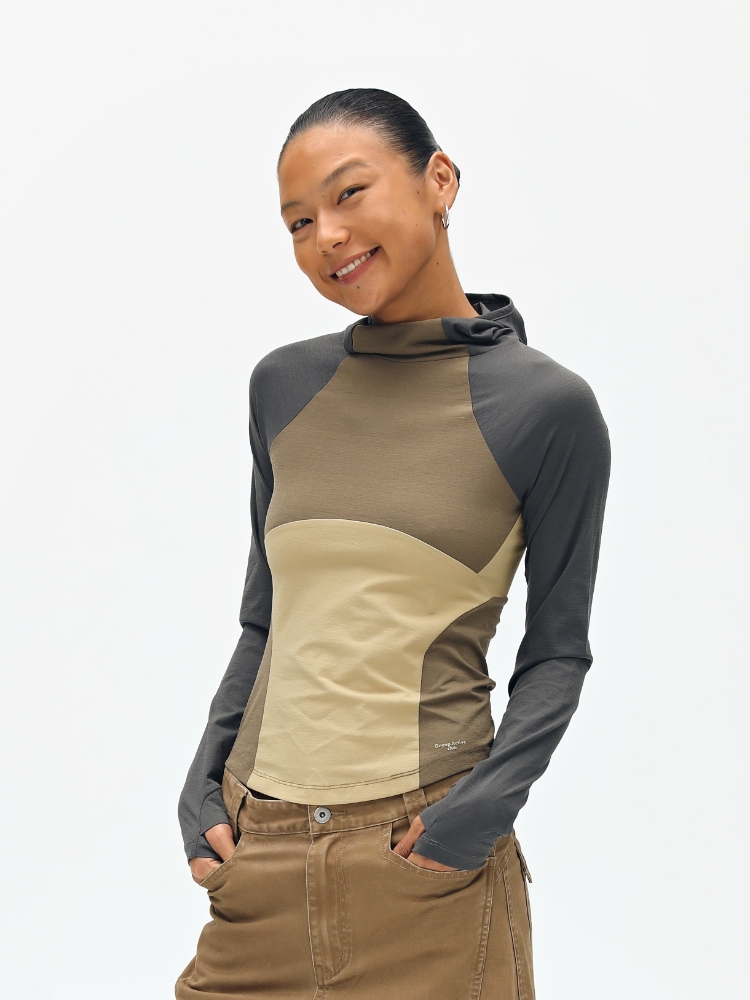Oneup Slim Fit Long Sleeve Hoo - Yoga Fitness Qc recensione e prezzo