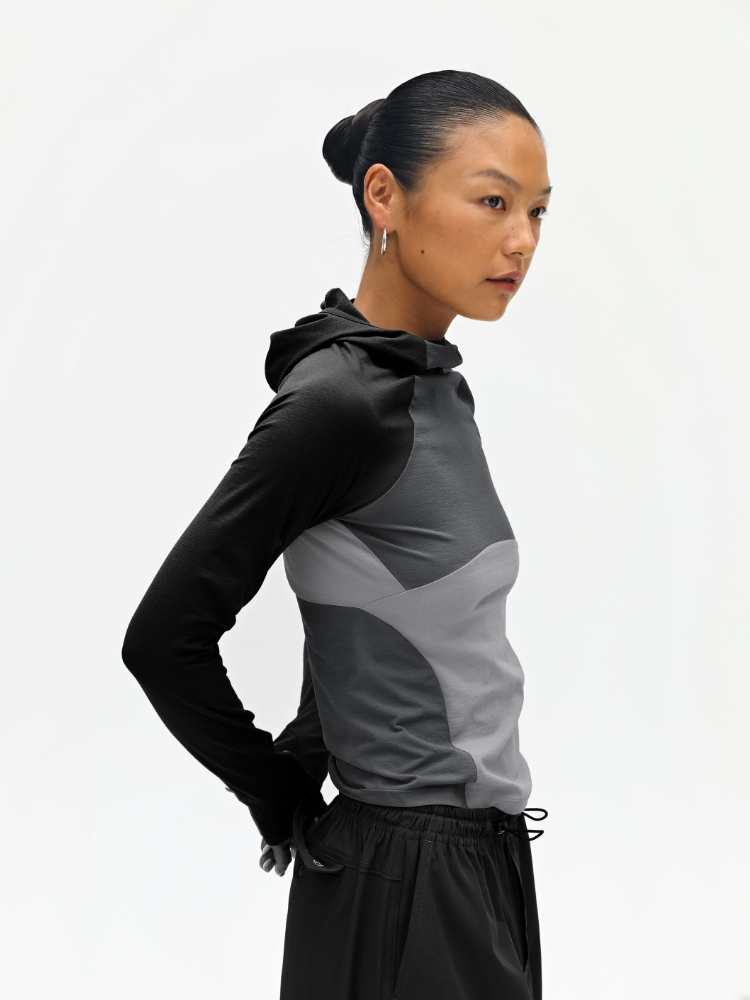 Oneup Slim Fit Long Sleeve Hoo - Yoga Fitness Qc recensione e prezzo