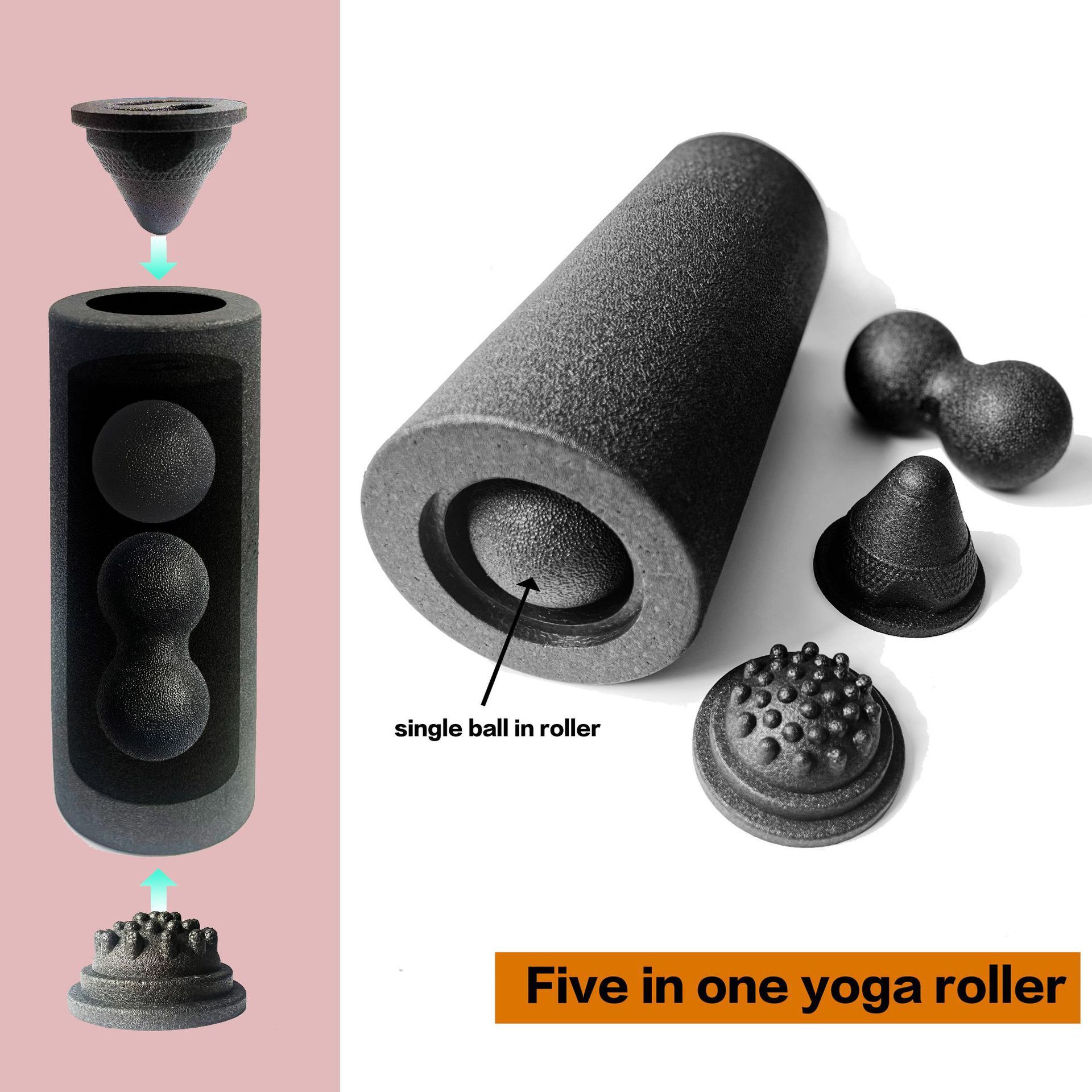 5-in-1 Fascia Roller Set Muscl - Yoga Fitness Roller recensione e prezzo